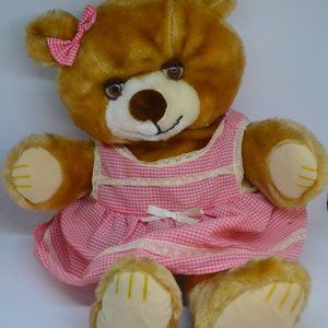 BIJOU Vintage Sleepy Eye Teddy Bear 20" Plush Stuffed Animal Lovey Made in Korea